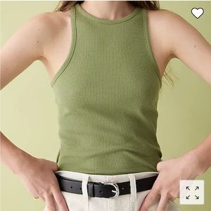J.Crew new favorite tank top in vintage rib, apple green